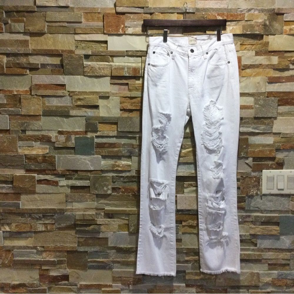 Alice+Oliviawhiterippedjeans